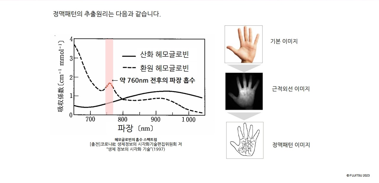 PalmSecure 정맥 패턴 추출 원리